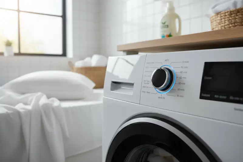 Bei 40 °C überleben 93,5 Prozent der Hausstaubmilben, erst ab 60 °C werden sie zuverlässig abgetötet