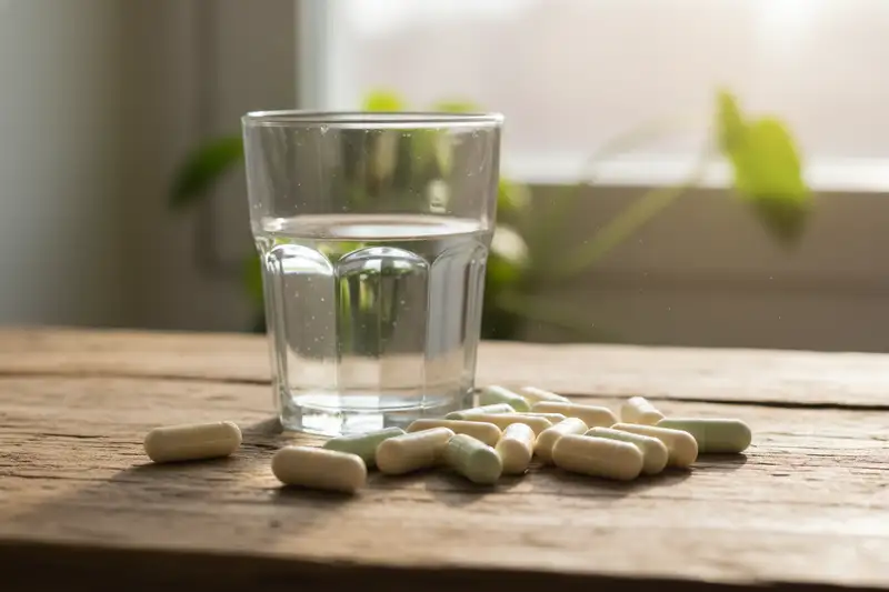 Ashwagandha-Kapseln gehören zu den meistverkauften Stresssupplementen: Eine Meta-Analyse mit 488 Teilnehmern zeigte eine signifikante Cortisol-Senkung, aber keinen Effekt auf das subjektive Stressempfinden