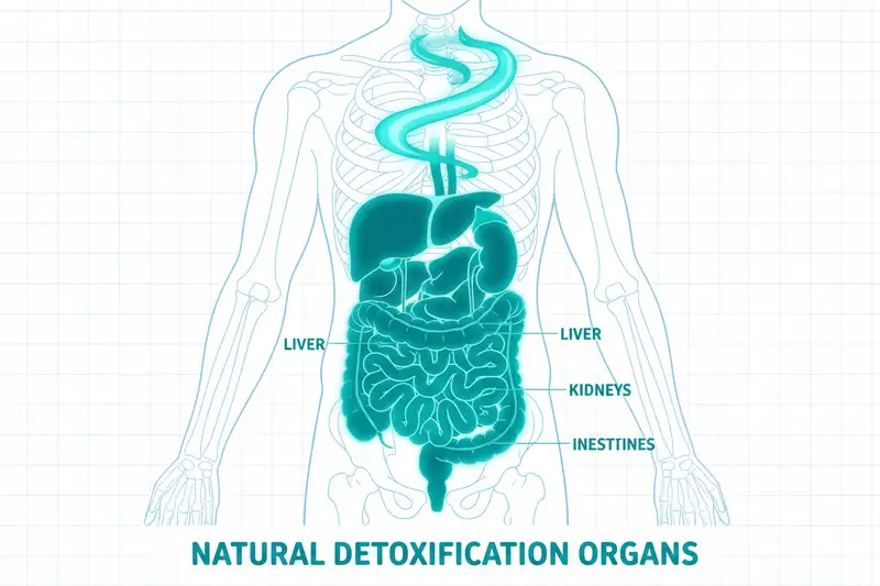 Leber, Niere und Darm übernehmen die Entgiftung des Körpers eigenständig. Zusätzliche Reinigungskuren sind bei gesunden Menschen medizinisch nicht begründbar.