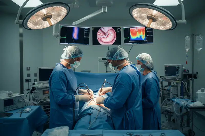 Chirurgisches Team während einer bariatrischen Operation - für schwer adipöse Patienten oft die wirksamste Langzeittherapie