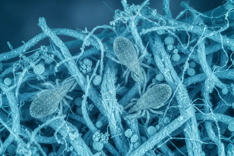 In einem Gramm Matratzenstaub können bis zu 15.000 Hausstaubmilben leben