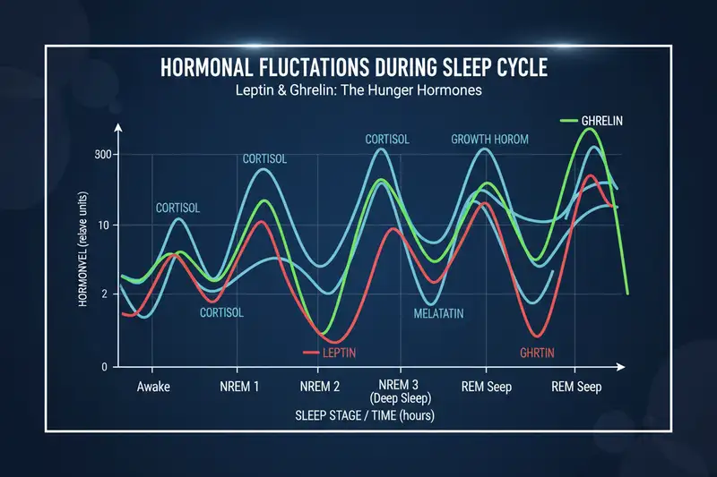 Wer schlecht schläft, isst mehr: Schlafmangel bringt die Hungerhormone Leptin und Ghrelin aus dem Gleichgewicht